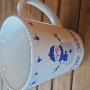 Happy Holidays Snow Man Coffee Mug